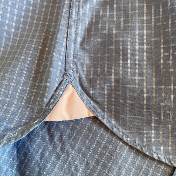 Thomas Pink Blue & White Check Button-Down Dress Shirt. French Cuff Sz 16.5-36.5 - Picture 9 of 9